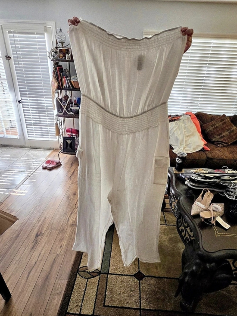 Jolie & Joy White Wide-Leg Jumpsuit Size 3X
